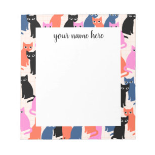 Personalized Cats Notepad Notizblock