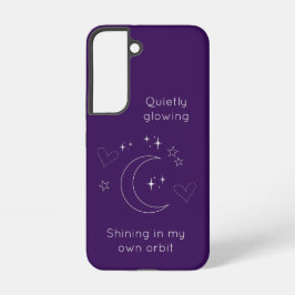 Personalized Celestial Line Art Purple Phone Case Samsung Galaxy Hülle