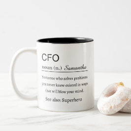 Personalized CFO Definition Zweifarbige Tasse