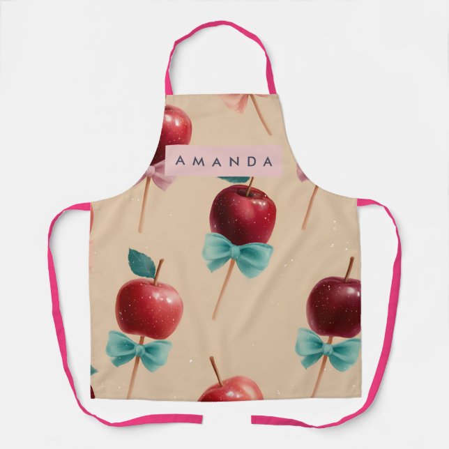 Personalized Charming Candy Apple Pattern Apron Schürze (Vorderseite)
