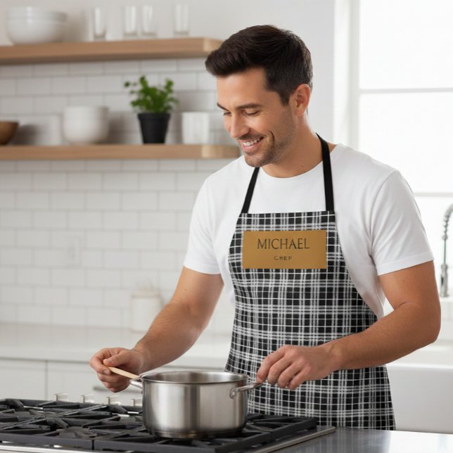 Personalized Chef Plaid Apron with Custom Name  Schürze (Von Creator hochgeladen)