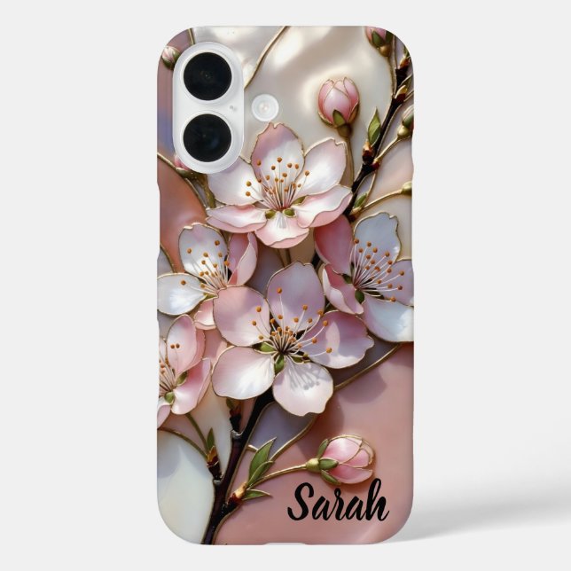 Personalized Cherry Blossom Phone Case Floral (Rückseite)