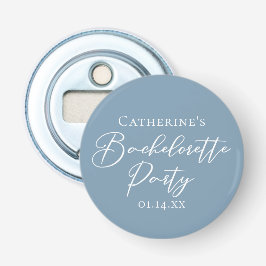 Personalized Chic Dusty Blue Bachelorette Party Flaschenöffner