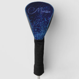 Personalized Chic Midnite Blue Confetti     Golf Headcover