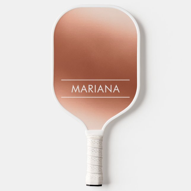 Personalized Chic Rose Gold Pickleball Paddle (Rückseite)