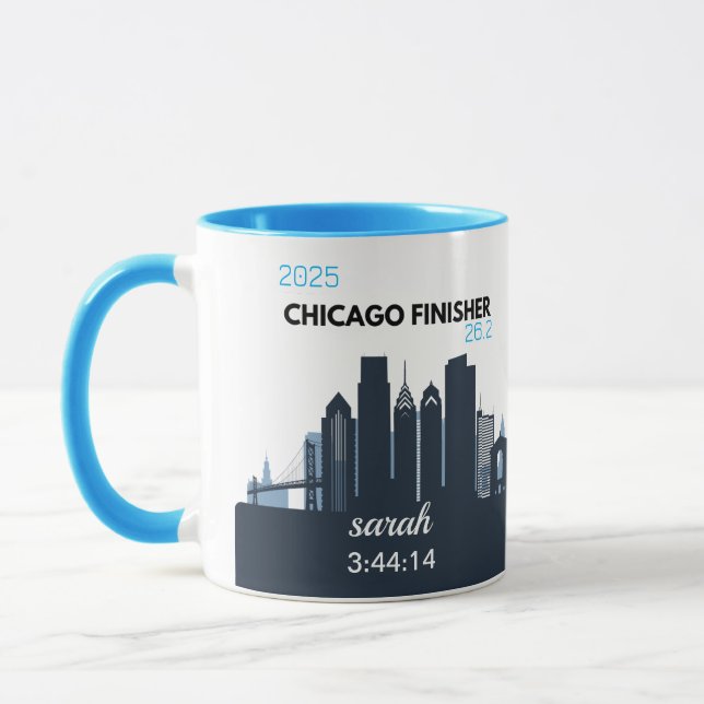 Personalized Chicago Marathon Gift For Marathoner Tasse (Links)
