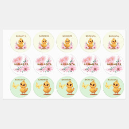 Personalized Chick Waterproof Labels  Etiketten