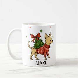 Personalized Chihuahua Christmas Tree Dog Kaffeetasse