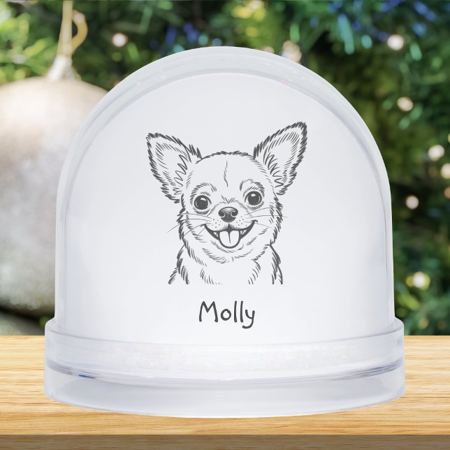 Personalized Chihuahua Dog Christmas Schneekugeln (Von Creator hochgeladen)