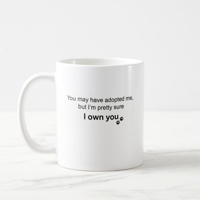 Personalized Chihuahua “I Own You” Design Kaffeetasse (Links)