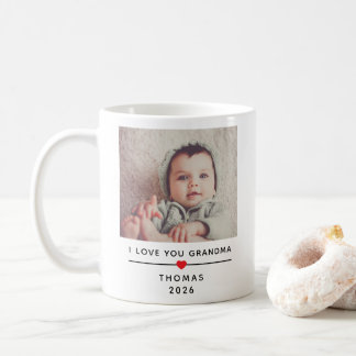 Personalized Child Photo Mug for Grandma with Name Kaffeetasse