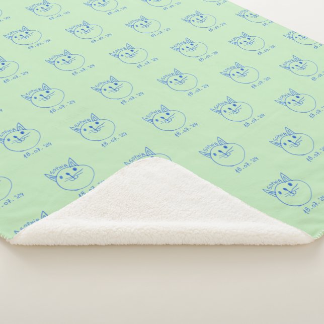 Personalized children's blanket, custom blanket  sherpadecke (3/4)