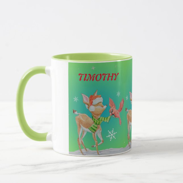 PERSONALIZED CHILDREN'S CHRISTMAS MUG  TASSE (Links)