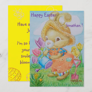 Personalized Children's Easter Greeting Card Feiertagskarte