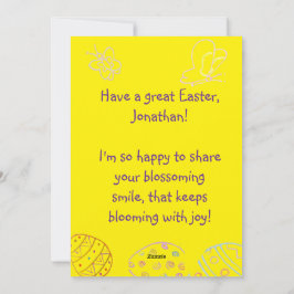 Personalized Children's Easter Greeting Card  Feiertagskarte