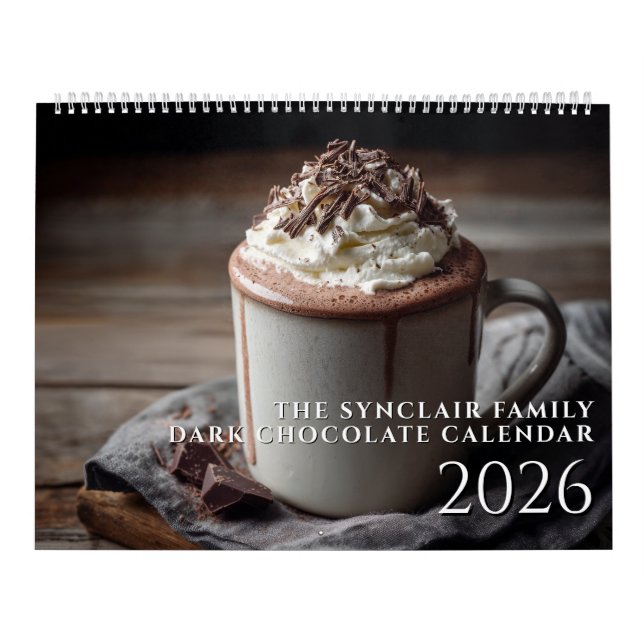 Personalized Chocolate Dessert Lover Fine Art 2026 Kalender (Titelbild)