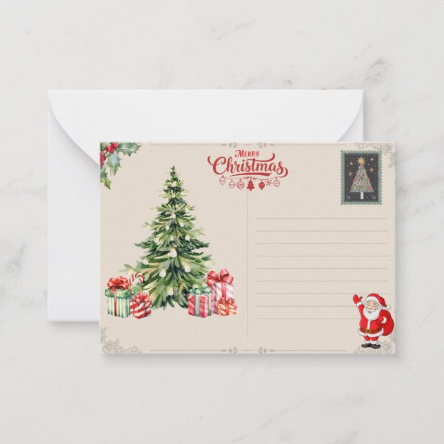 Personalized Christmas Card – Custom Holiday  Mitteilungskarte (Vorderseite)
