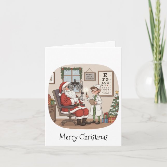 Personalized Christmas Card for Optometrist Karte (Vorderseite)