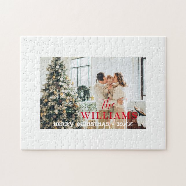 Personalized Christmas Family Photo Puzzle (Horizontal)