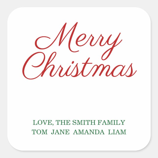 Personalized Christmas Gift Tag Stickers (Vorderseite)