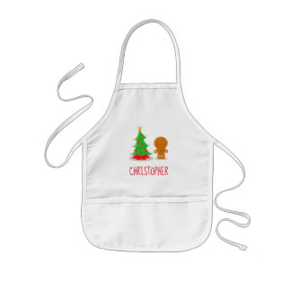 Personalized Christmas Kids Baking Apron with Name Kinderschürze