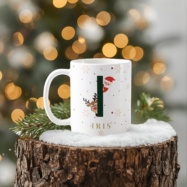 Personalized Christmas Monogram I Mug Kaffeetasse (Von Creator hochgeladen)