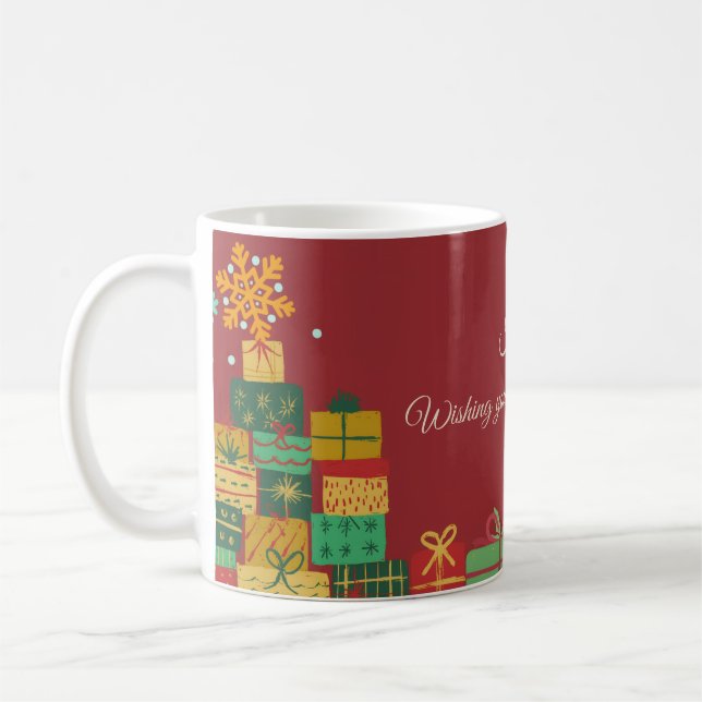 Personalized Christmas Mug – Cozy Holiday Design Kaffeetasse (Links)