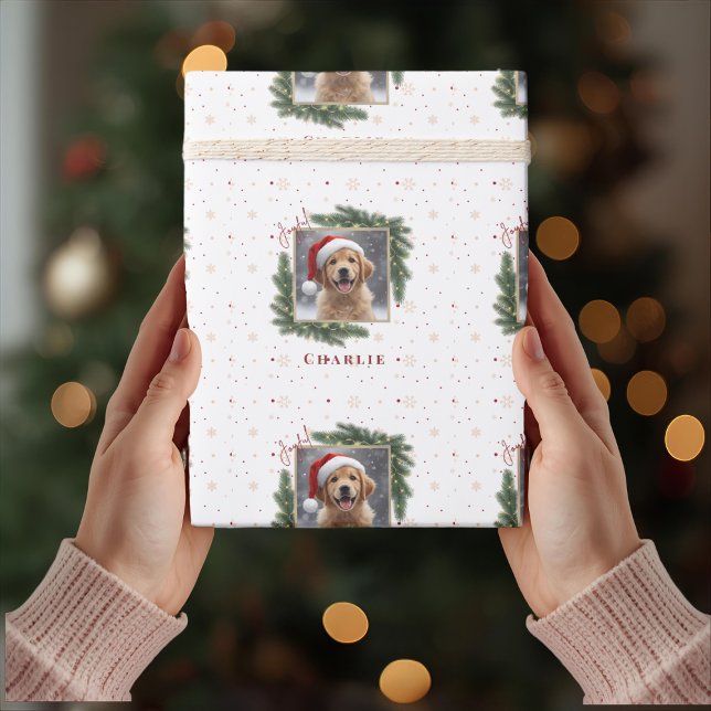 Personalized Christmas Pet Photo – Holiday Geschenkpapier (Von Creator hochgeladen)