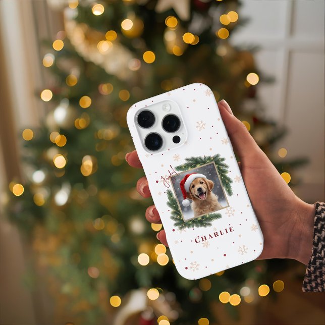 Personalized Christmas Pet Photo – Holiday  iPhone Hülle (Von Creator hochgeladen)