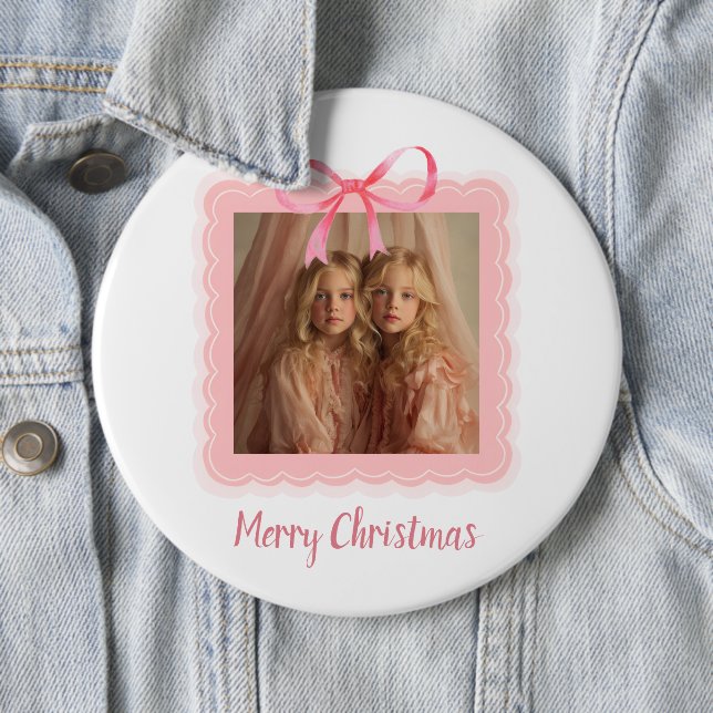 Personalized Christmas Photo Button  (Beispiel)