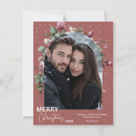 Personalized Christmas Photo Card - Holiday Dankeskarte