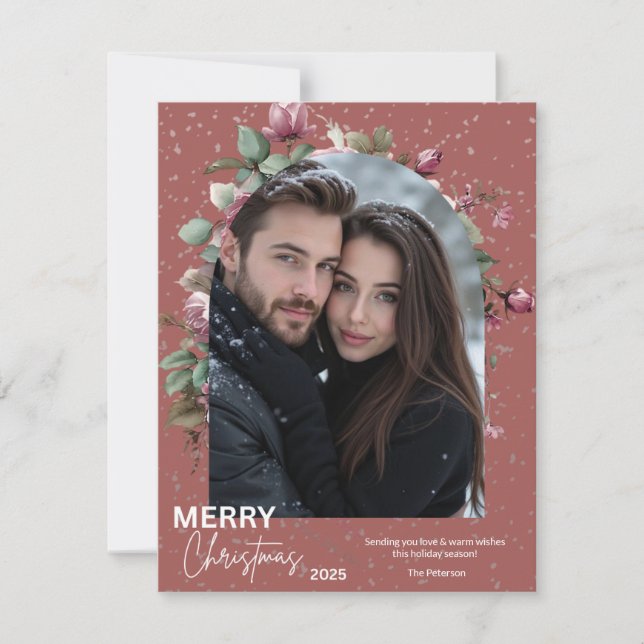 Personalized Christmas Photo Card - Holiday  Dankeskarte (Vorderseite)