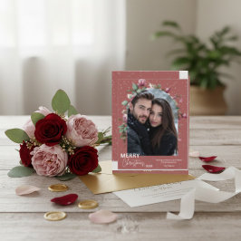 Personalized Christmas Photo Card - Holiday Dankeskarte