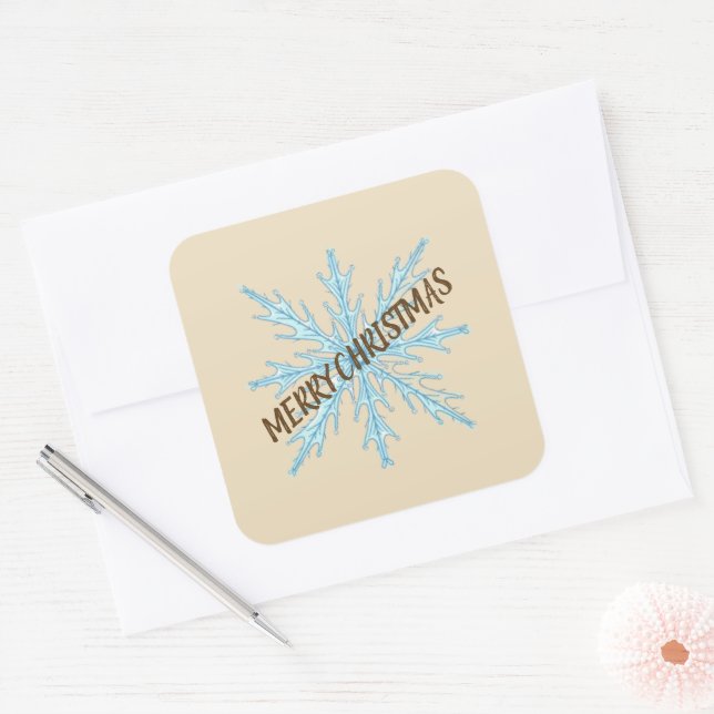 Personalized Christmas Snowflake Stickers – Labels (Umschlag)