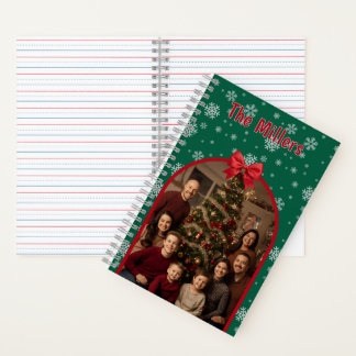 Personalized Christmas Spiral Notebook with Custom Notizbuch