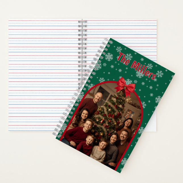 Personalized Christmas Spiral Notebook with Custom Notizbuch (Innen)