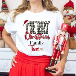 Personalized Christmas T-shirt with family name