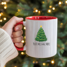Personalized Christmas Text Mug Gift for Her & Him Tasse