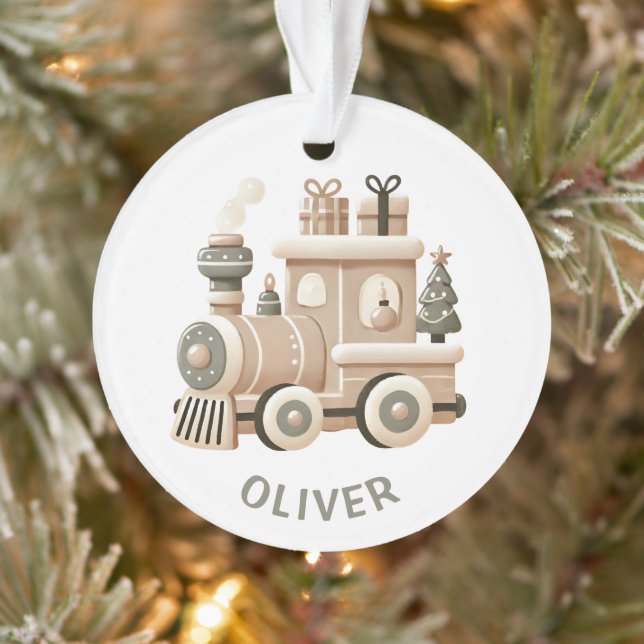 Personalized Christmas Train for Kids  Ornament (Baum)