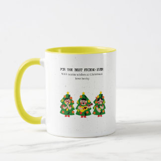 Personalized Christmas Tree "Best Friend Ever" Tasse