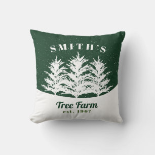 Personalized Christmas Tree Farm Farmhouse Kissen