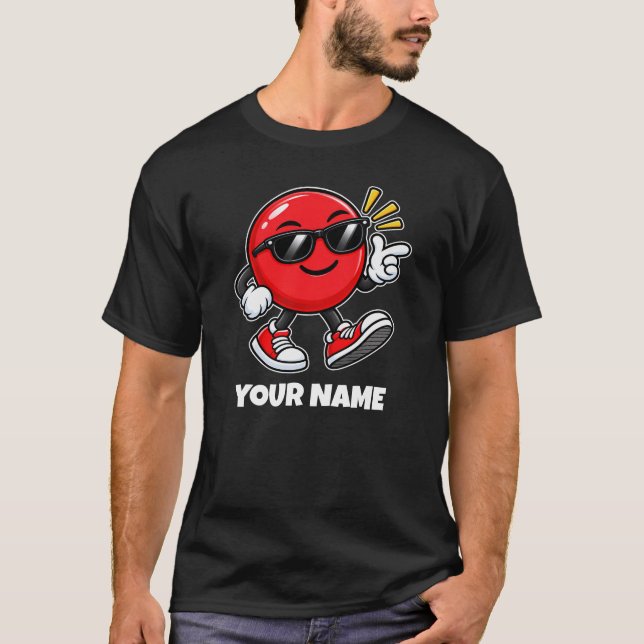 Personalized Circle Name & Custom Text T-Shirt (Vorderseite)