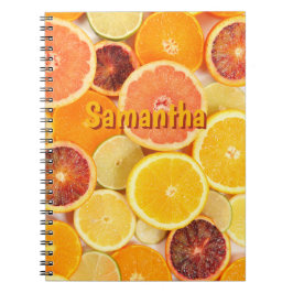 Personalized Citrus Notebook | Fresh Fruit School Notizblock