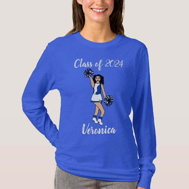 Personalized Class of Cheer Shirt Blue 2 (Vorderseite)