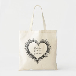 Personalized Classic Floral Heart Tote Tragetasche