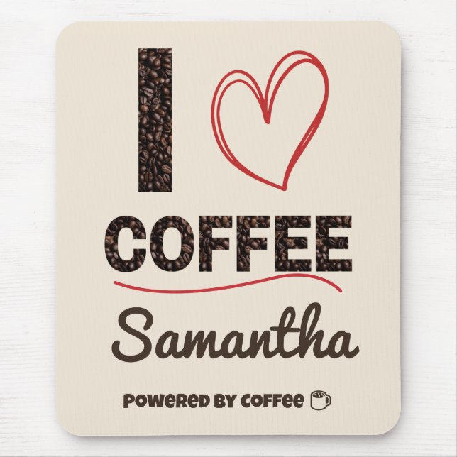 Personalized Coffee Lover | Custom Barista Gift Mousepad (Vorne)