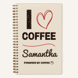 Personalized Coffee Lover Notebook Notizbuch
