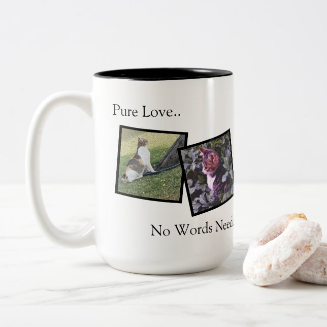 Personalized Coffee Mug for Animal Lovers Zweifarbige Tasse (Mit Donut)