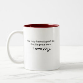 Personalized Collie “I Own You” Zweifarbige Tasse