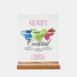 Personalized Colorful Cocktail Acrylschild
